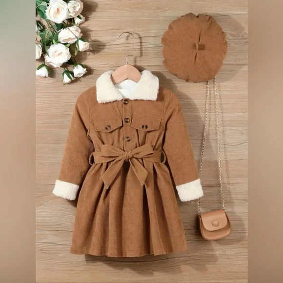 brown campus dance dress code Corduroy Teddy Overall Dress Brown / S main image 0